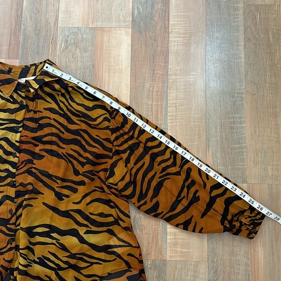 ANIYE BY MADE IN ITALY 100% Viscose zebra stripes classic neckline button up - Picture 12 of 14